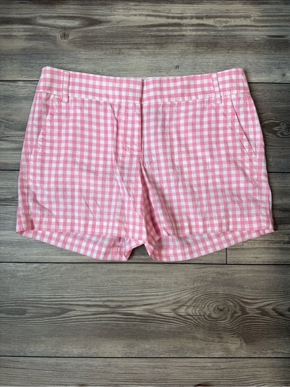 J. Crew women's shorts pink gingham chino shorts | NWT | Size 8